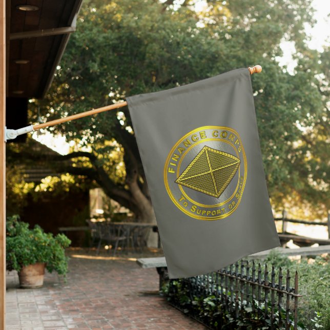 Finance Corps Veteran  House Flag (In SItu)