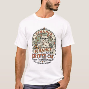 Finance Crypto Cat Finance Crypto Cat Vintage Vect T-Shirt