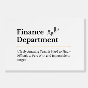 Finance Department  Foam Board