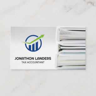 Finance Logo Accountant Record Keeping Books Business Card