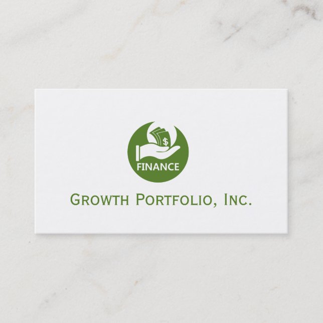 Finance Money Logo | Investments Business Card (Front)