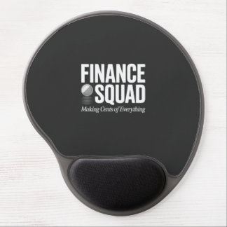 Finance Squad Funny Office Humor Bold Typography Gel Mouse Pad