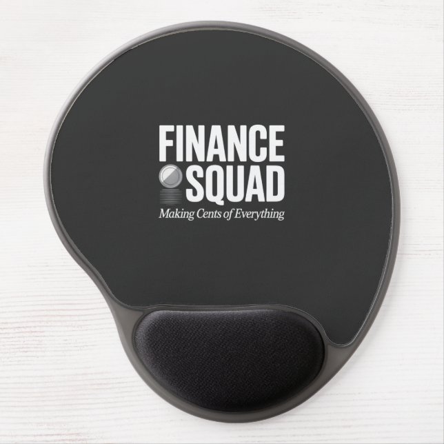 Finance Squad Funny Office Humor Bold Typography Gel Mouse Pad (Front)