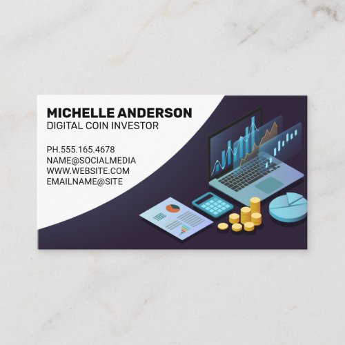 Finance Tech Tools and Chart Business Card