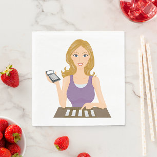 Finance Woman Napkins