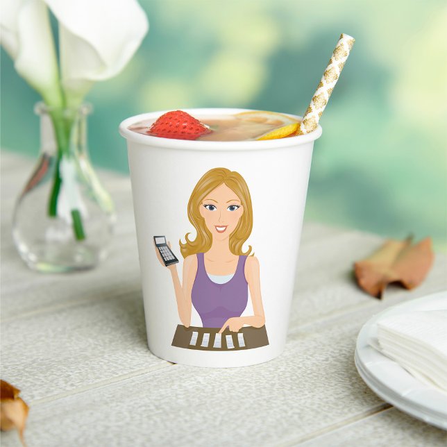 Finance Woman Paper Cups (Creator Uploaded)