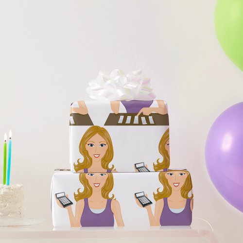 Finance Woman Wrapping Paper