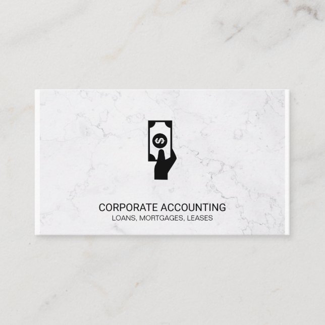 Financial Accounting | Marble | Investing Business Card (Front)