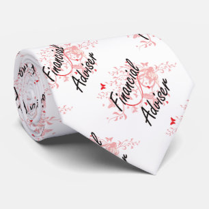 Financial Adviser Artistic Job Design with Butterf Tie