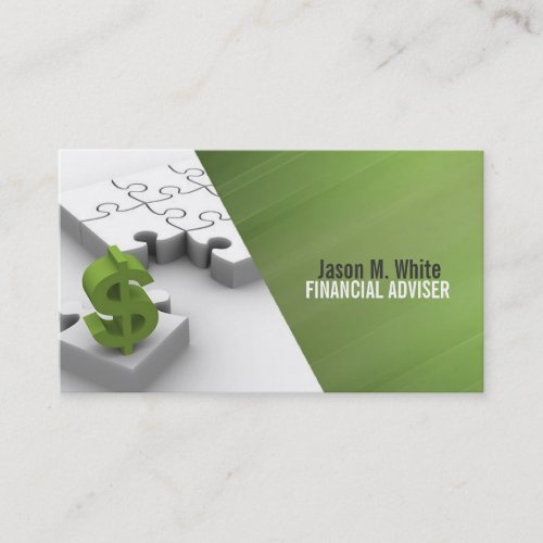 Financial Adviser, Money Consultant, Counsel Business Card Template