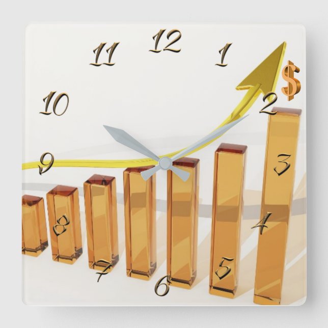 financial adviser square wall clock (Front)