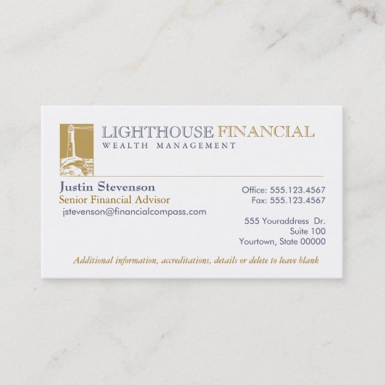 Financial Advisor Business Card