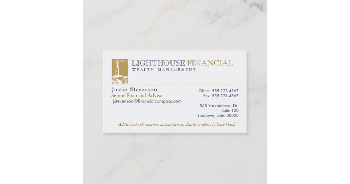 Financial Advisor Business Card