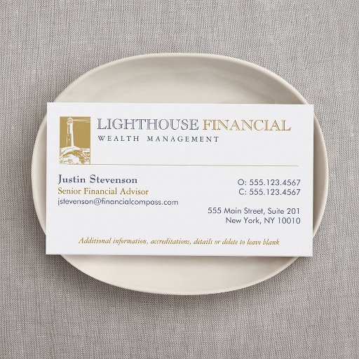 Customizable Financial Advisor Business Card