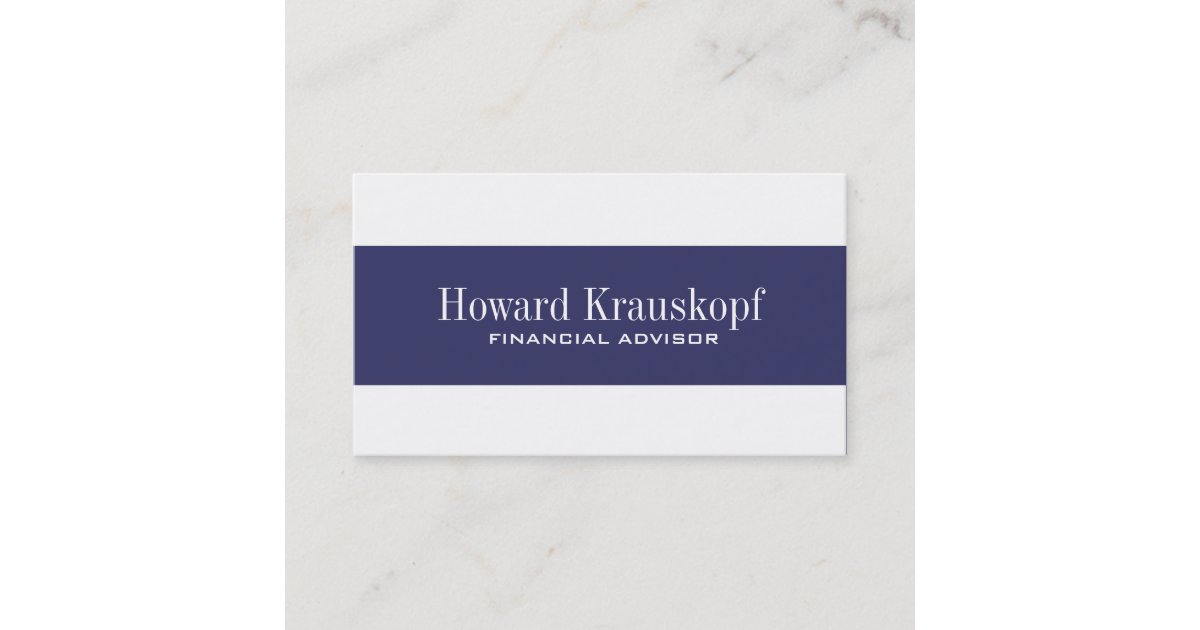 Financial Advisor Business Cards Zazzle