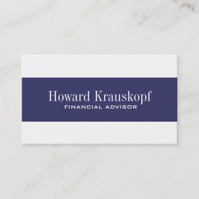 Financial Advisor Business Cards (Front)