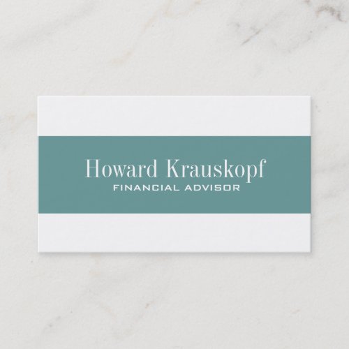 Financial Advisor Business Cards