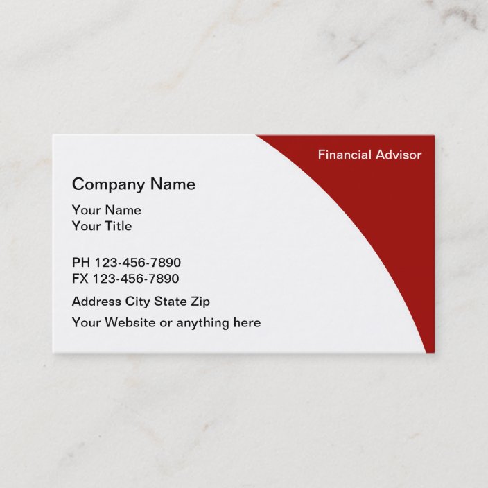 Financial Advisor Business Cards | Zazzle.com