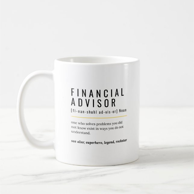 Financial Advisor Definition Coffee Mug (Left)