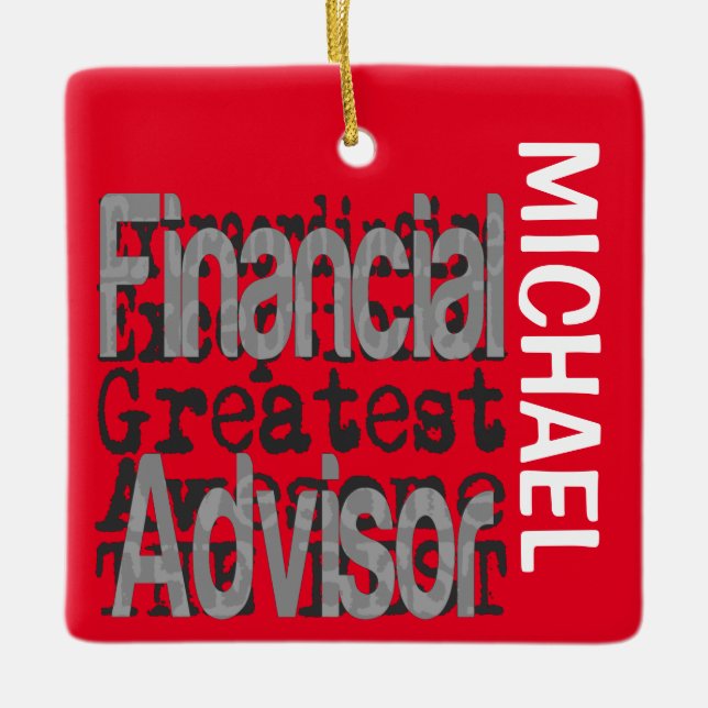 Financial Advisor Extraordinaire CUSTOM Ceramic Ornament (Front)