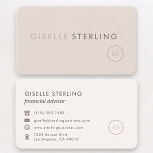 Financial Advisor Feminine Professional Business Card