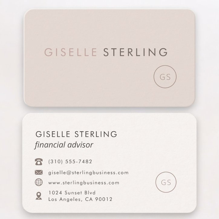 Financial Advisor Feminine Professional Business Card