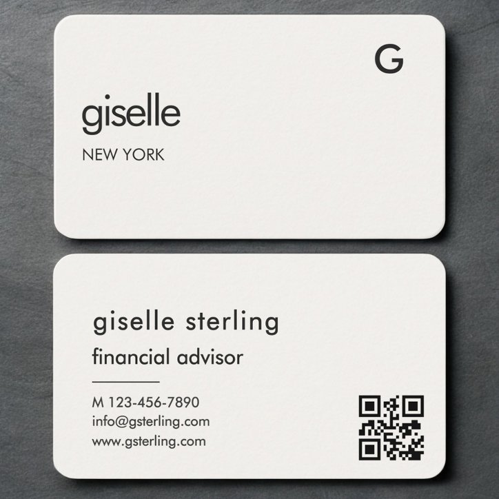 Financial Advisor Neutral QR Code Business Card