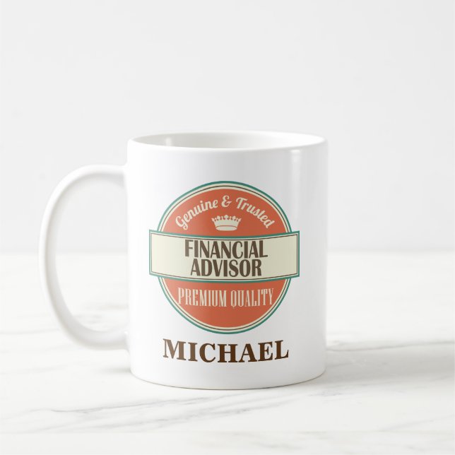 Financial Advisor Personalized Office Mug Gift (Left)