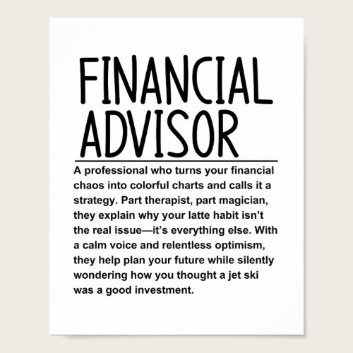 Financial advisor poster