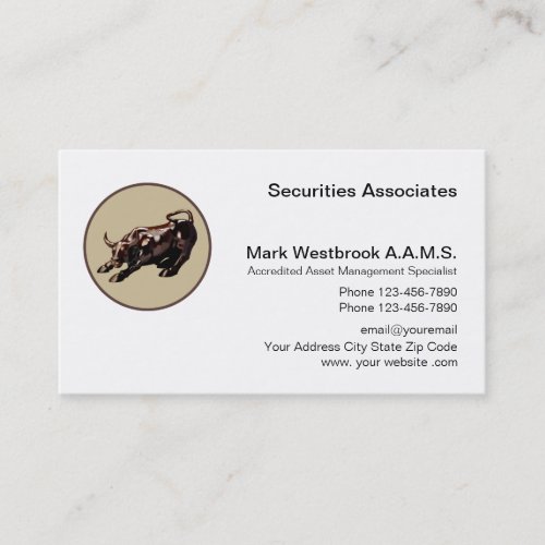 Financial Advisor Services Professional Business Card