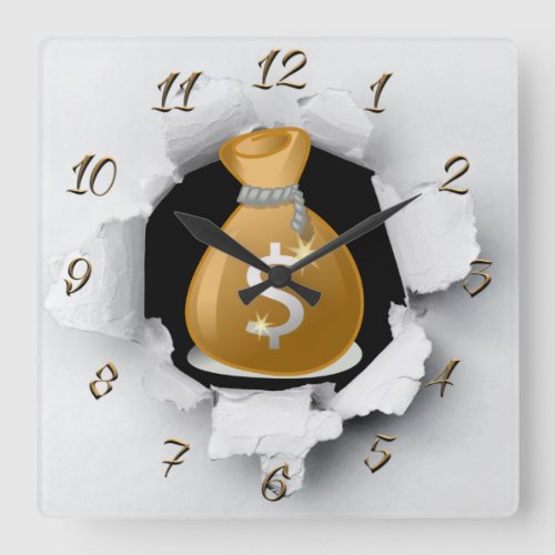 Financial advisor square wall clock