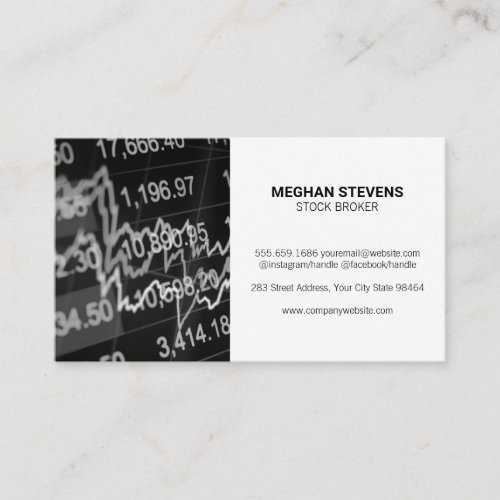 Financial Advisor  Stock Broker Appointment Card