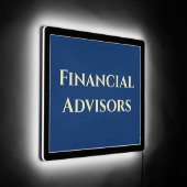 Financial Advisory Busienss LED Sign (Angle)