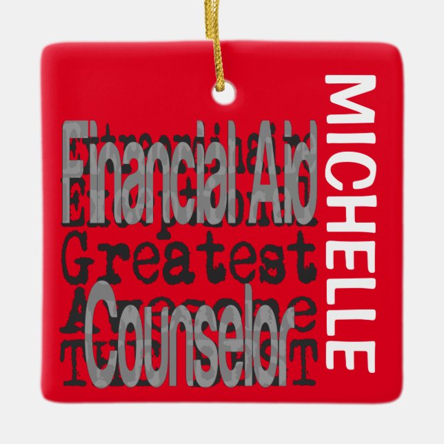 Financial Aid Counselor Extraordinaire CUSTOM  Ceramic Ornament (Front)