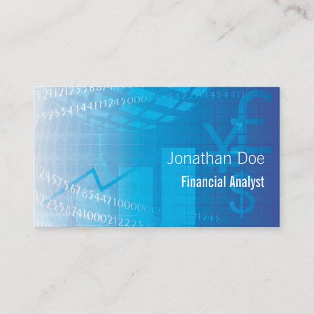 Financial Analyst Accountant Business Card (Front)