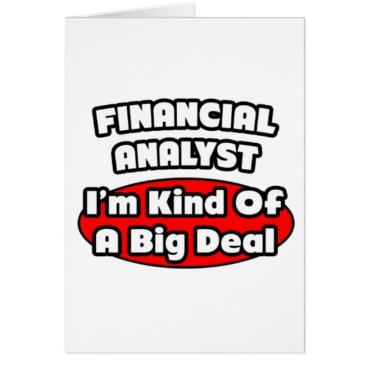 Financial Analyst ... Big Deal Cards (Front)
