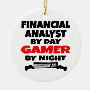 Financial Analyst Gamer Ceramic Ornament