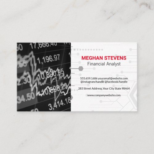 Financial Analyst  Stock Broker Appointment Card
