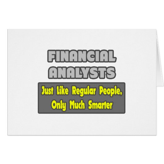 Financial Analysts ... Smarter Cards (Front Horizontal)