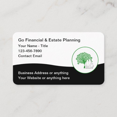 Financial And Estate Planning Business Cards Bulk