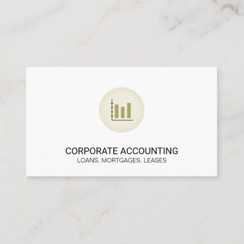 Financial Bar Graph Business Card