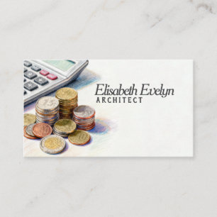 Financial Calculation and Savings Business Card