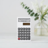 Financial Calculator Business Card (White) (Standing Front)