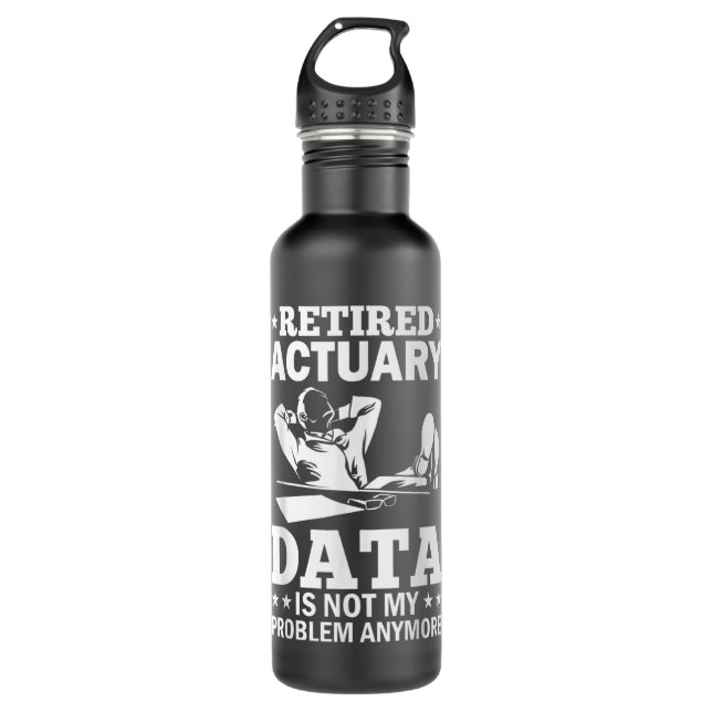 Financial Calculator Financial Planner Actuary Sta Stainless Steel Water Bottle (Front)