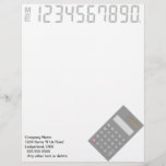 Financial Calculator  Letterhead (Black)<br><div class="desc">Financial Calculator  Letterhead. 
 Also has matching business cards</div>