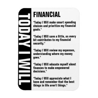 Financial Care Goals Reminder Customize Magnet