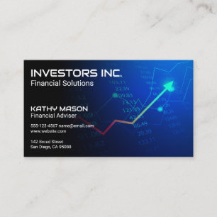 Financial Chart and Numbers Business Card