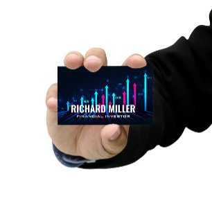 Financial Chart Arrows   Stocks Business Card