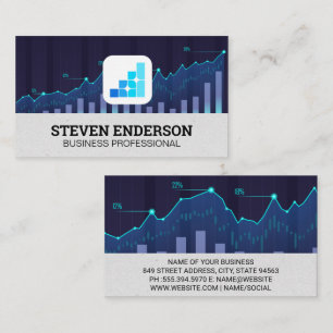 Financial Chart Graph Chart Data Business Card