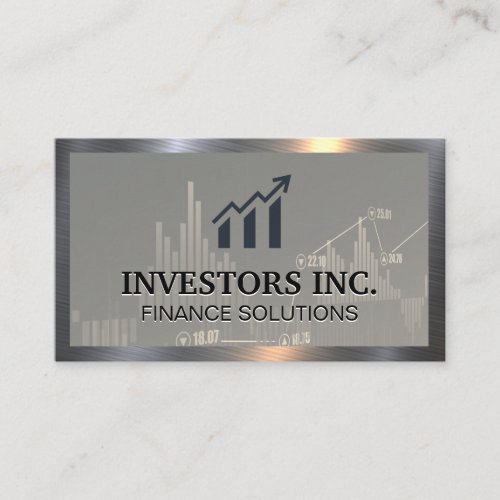 Financial Chart Icon Business Card